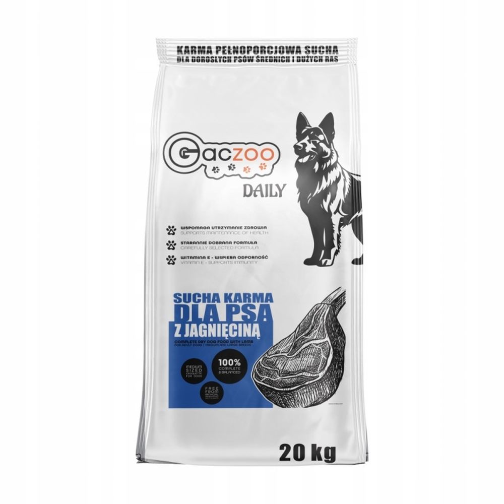 Gaczoo DAILY karma sucha dla psa Jagnięcina 20kg